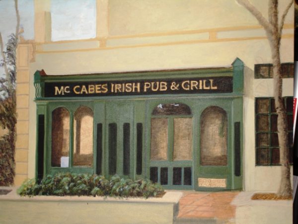 McCabes mural color study Naples Fl artist Arthur Morehead