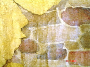 Faux Trompe loeil breakaway stone painting