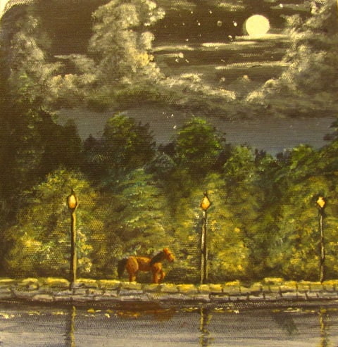 15 min nightime landscape painting